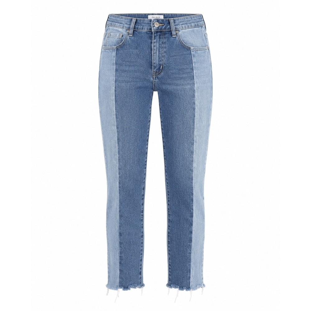PacSun Vintage Icon Patchwork mid Rise skinny Jeans Blue 27 boho retro Y2K ankle - Picture 1 of 10